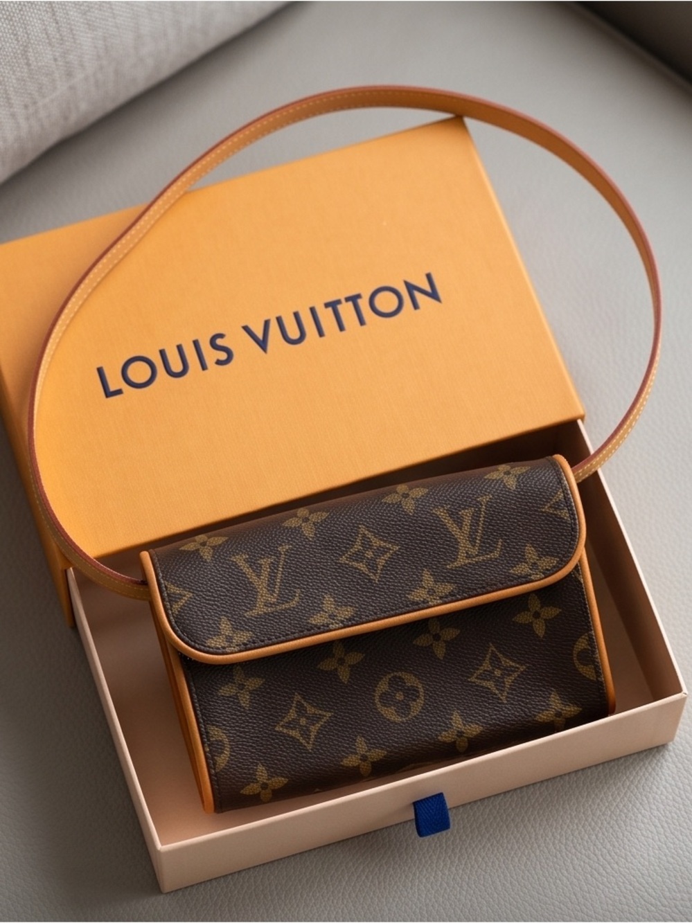 Louis Vuitton Monogram Crossbody Wallet in Brown
